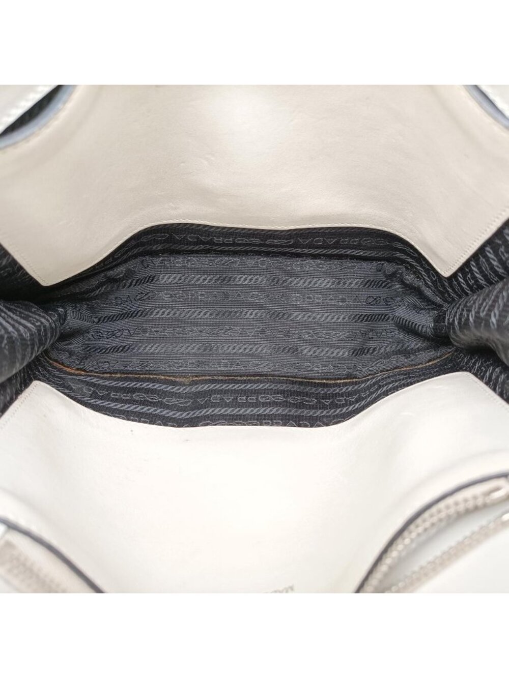 ★SOLD★ Prada Electra Studs White Leather 7 Messenger Bag - Picture 9 of 15